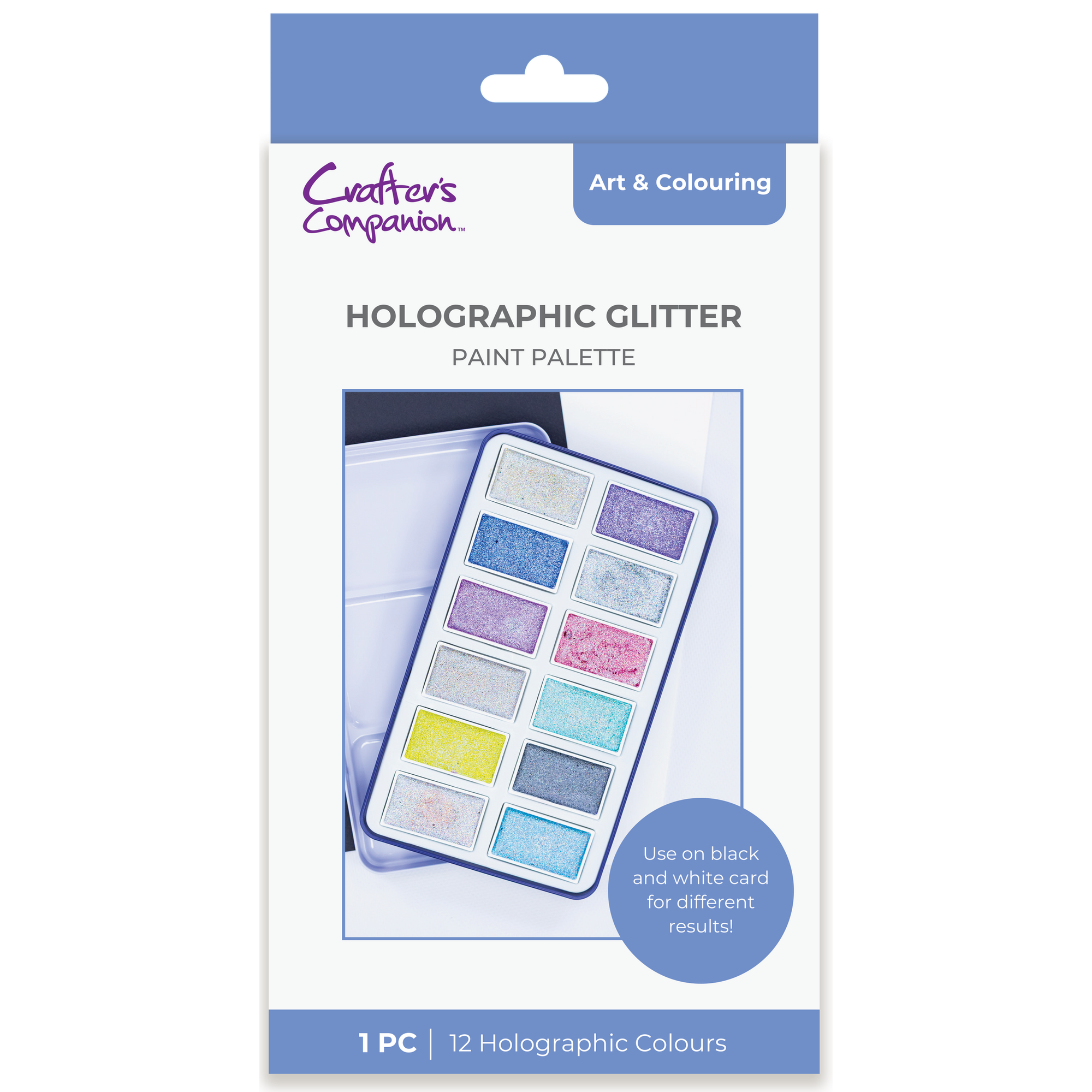 Crafter's Companion Holographic Glitter Paint Palette cc-hol-glpt-pl12