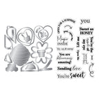 Crafter's Companion Honeycomb Message Reveal Dies And Stamps cc-std-hcomb-mr Product Image