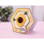 Crafter's Companion Honeycomb Message Reveal Dies And Stamps cc-std-hcomb-mr Sweet As Honey Card