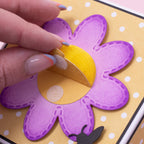 Crafter's Companion Hook And Loop Dots Stickers cc-holo-dot72 Floral Interactive Card