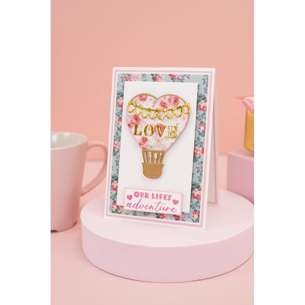 Crafter's Companion Hot Air Balloon Dies cc-la-md-hab Valentine Card