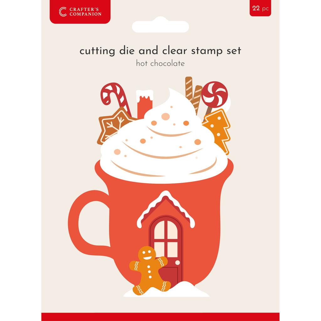 Crafter's Companion Hot Chocolate Clear Stamps And Dies cc-std-hotc