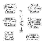 Crafter's Companion Hot Chocolate Clear Stamps And Dies cc-std-hotc Christmas Sentiments