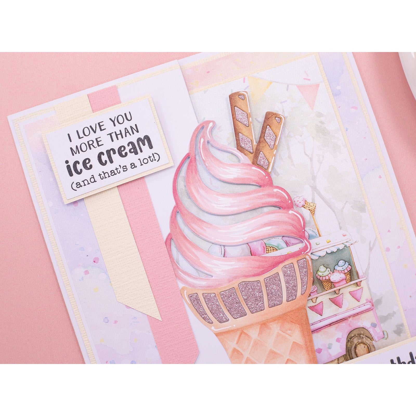 Crafter's Companion Ice Cream Cone Dies cc-ls-md-edg-icco Summer Treats Card