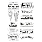 Crafter's Companion Ice Cream Themed Sentiment Clear Stamps cc-ls-stp-tswd