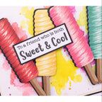 Crafter's Companion Ice Cream Themed Sentiment Clear Stamps cc-ls-stp-tswd To A Friend Who Is Both Sweet And Cool Card