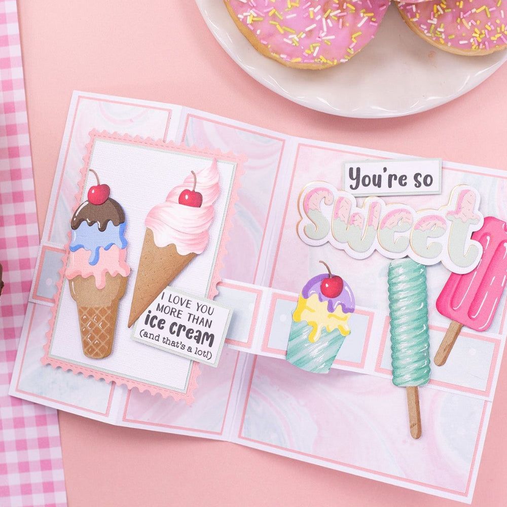 Crafter's Companion Ice Creams And Lollies Dies cc-ls-md-iclo Summer Treats Slider Card