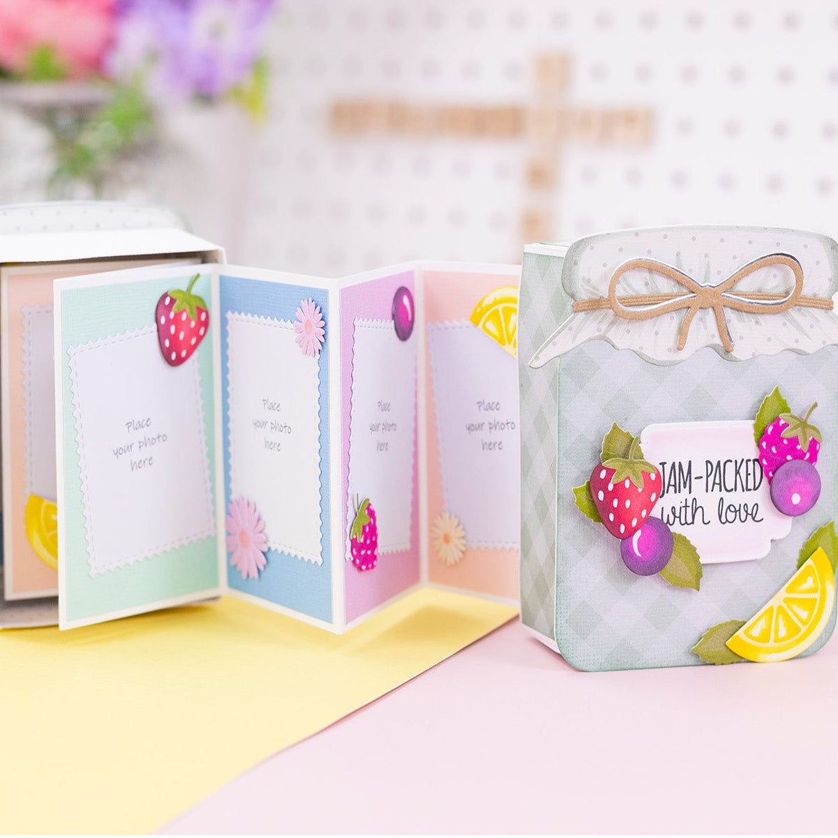 Crafter's Companion Jam Jar Clear Stamps And Dies Set cc-std-jamj Accordion Card