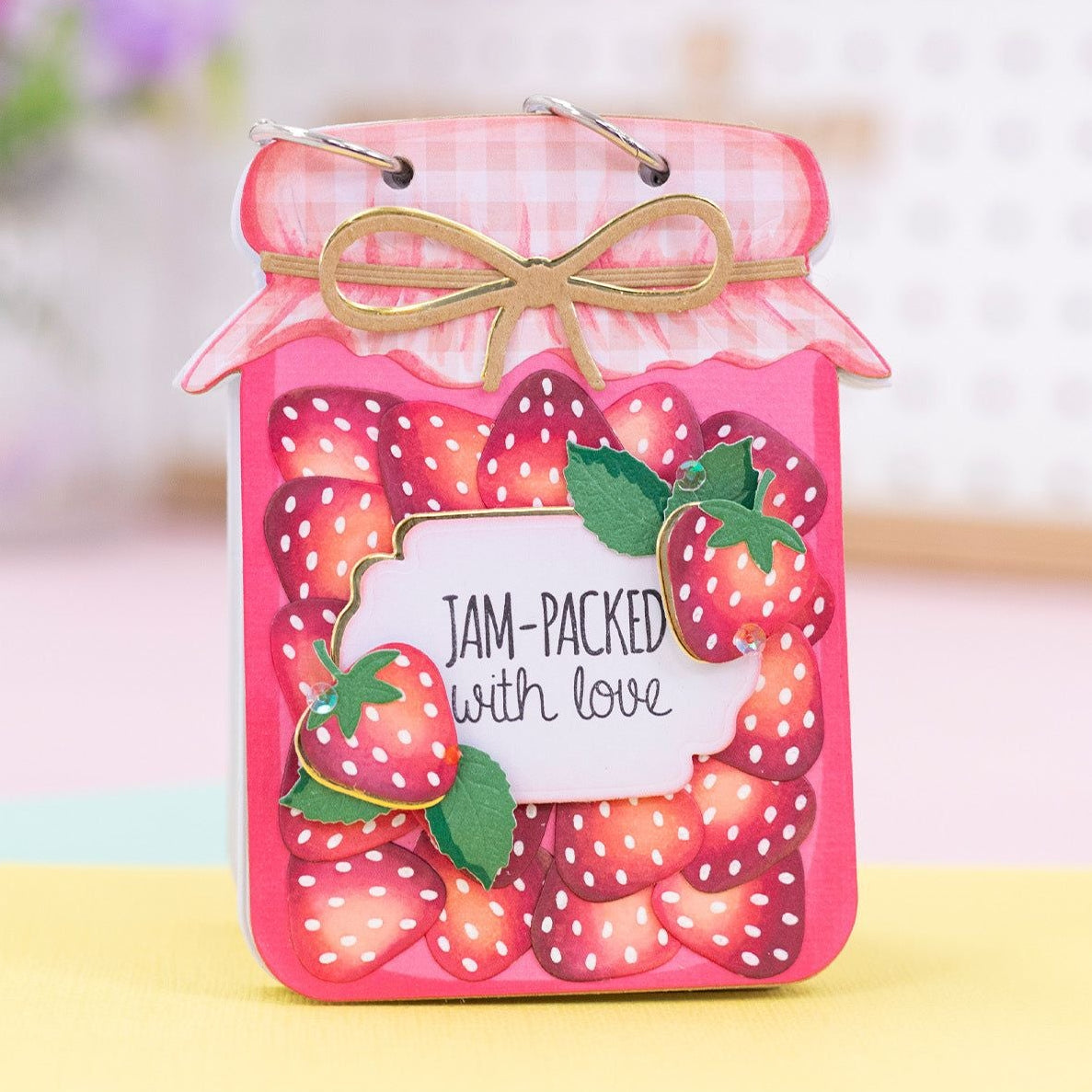 Crafter's Companion Jam Jar Clear Stamps And Dies Set cc-std-jamj Packed With Love Card