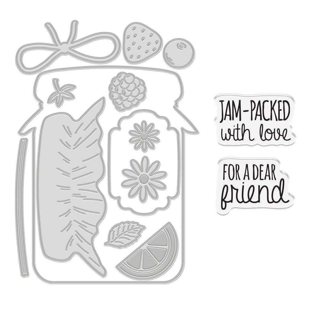 Crafter's Companion Jam Jar Clear Stamps And Dies Set cc-std-jamj Product Image