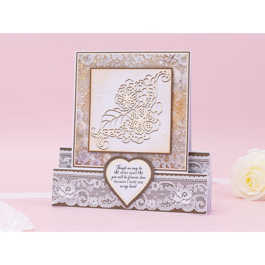 Crafter's Companion Lace Embellishment Die ss-al-md-laemb Miles Apart Card