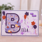 Crafter's Companion Large Alphabet Stencil And Metal Die Set cc-sten-md-laral Happy Birthday Card