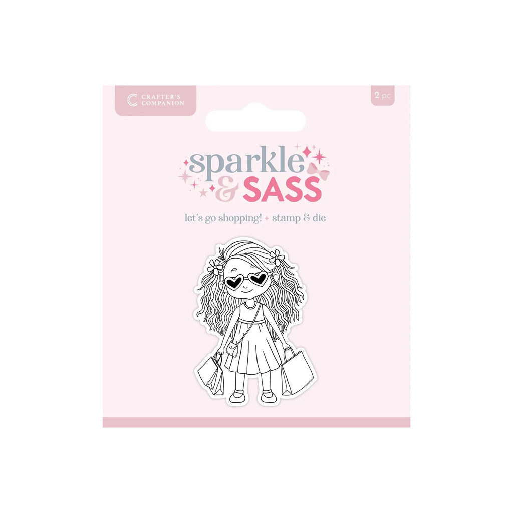 Crafter’s Companion Let's Go Shopping Clear Stamp And Die cc-std-lgsh