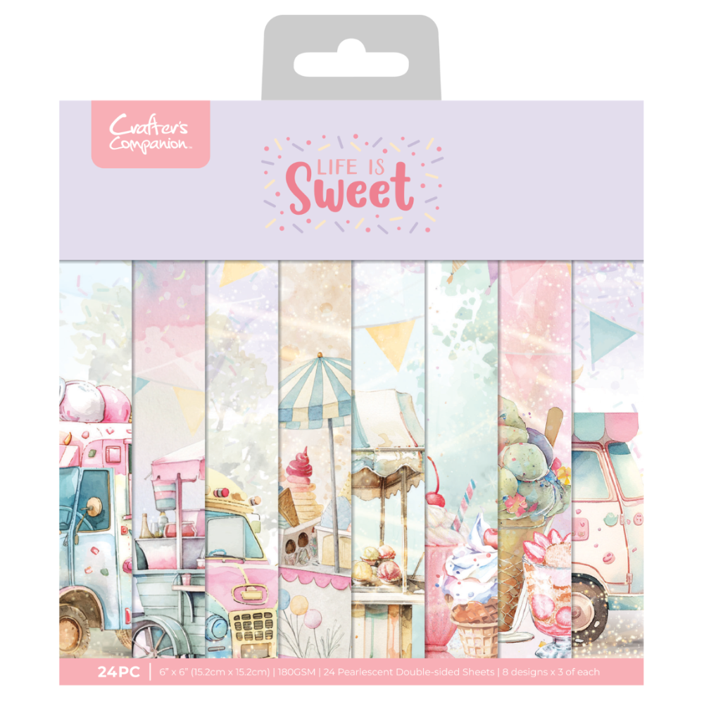 Crafter's Companion Life Is Sweet 6 x 6 Paper Pad cc-ls-pad6