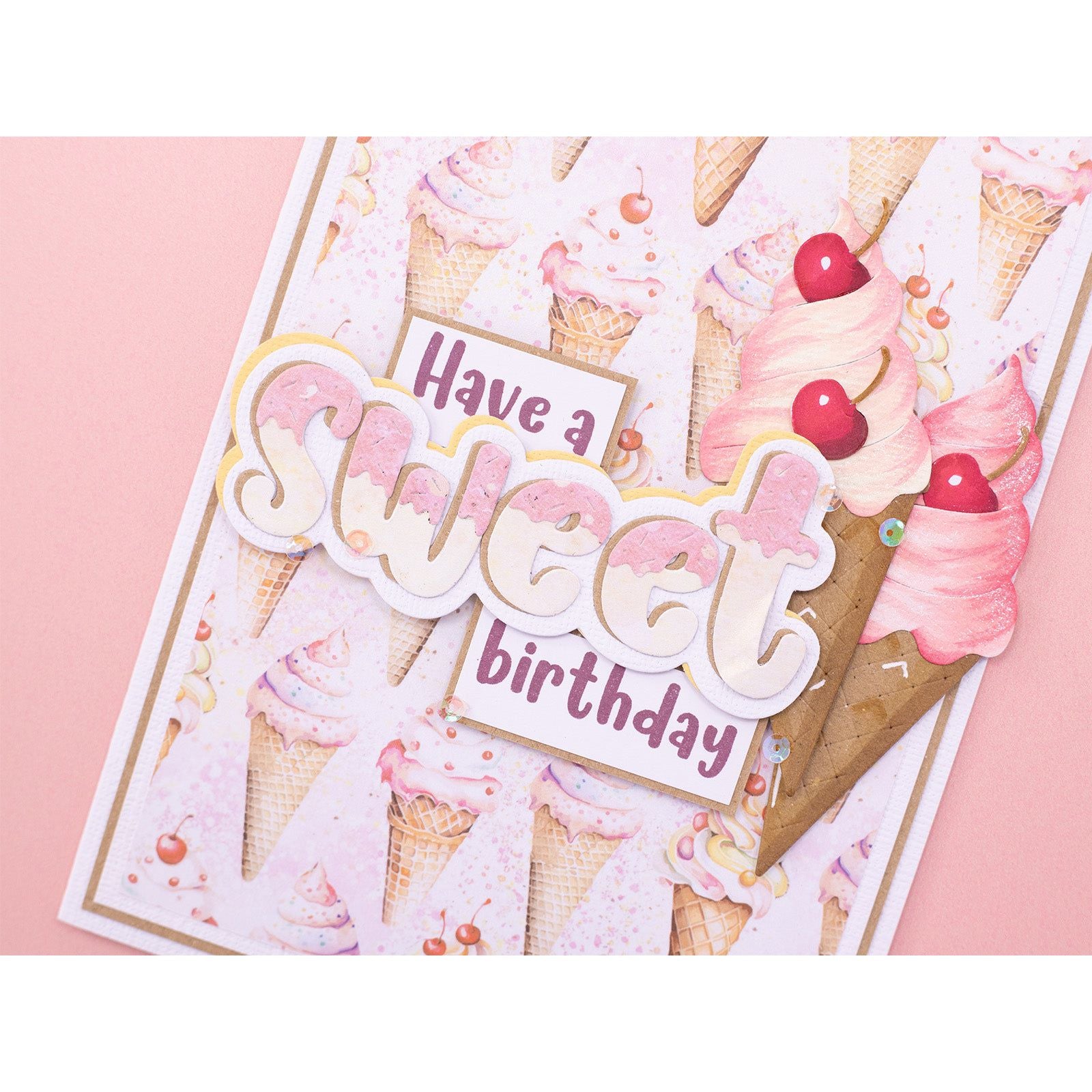 Crafter's Companion Life Is Sweet 6 x 6 Paper Pad cc-ls-pad6 Have A Sweet Birthday Card