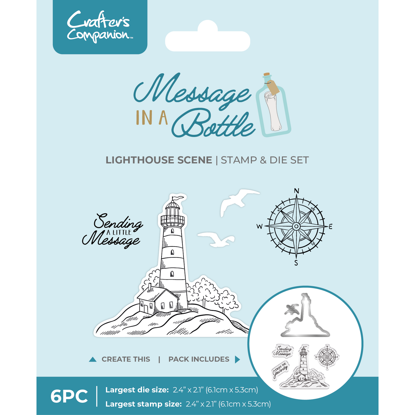 Crafter's Companion Lighthouse Scene Clear Stamps And Dies cc-miab-std-lhosc