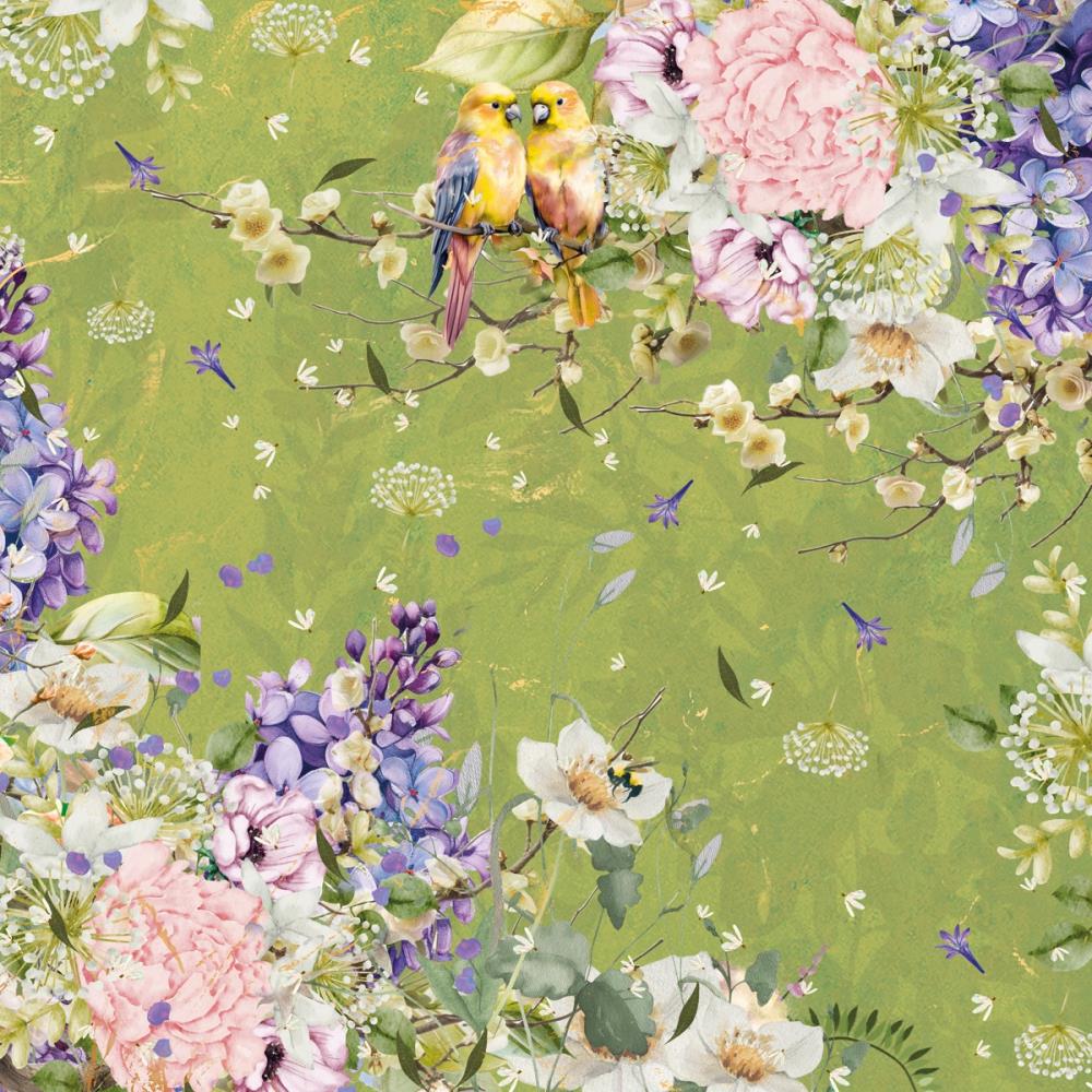 Crafter's Companion Lovebirds 6 x 6 Paper Pad cc-lb-pad6 Bloom-filled Landscape