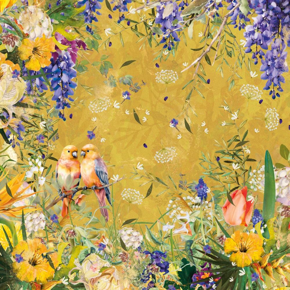 Crafter's Companion Lovebirds 6 x 6 Paper Pad cc-lb-pad6 Floral meadow design