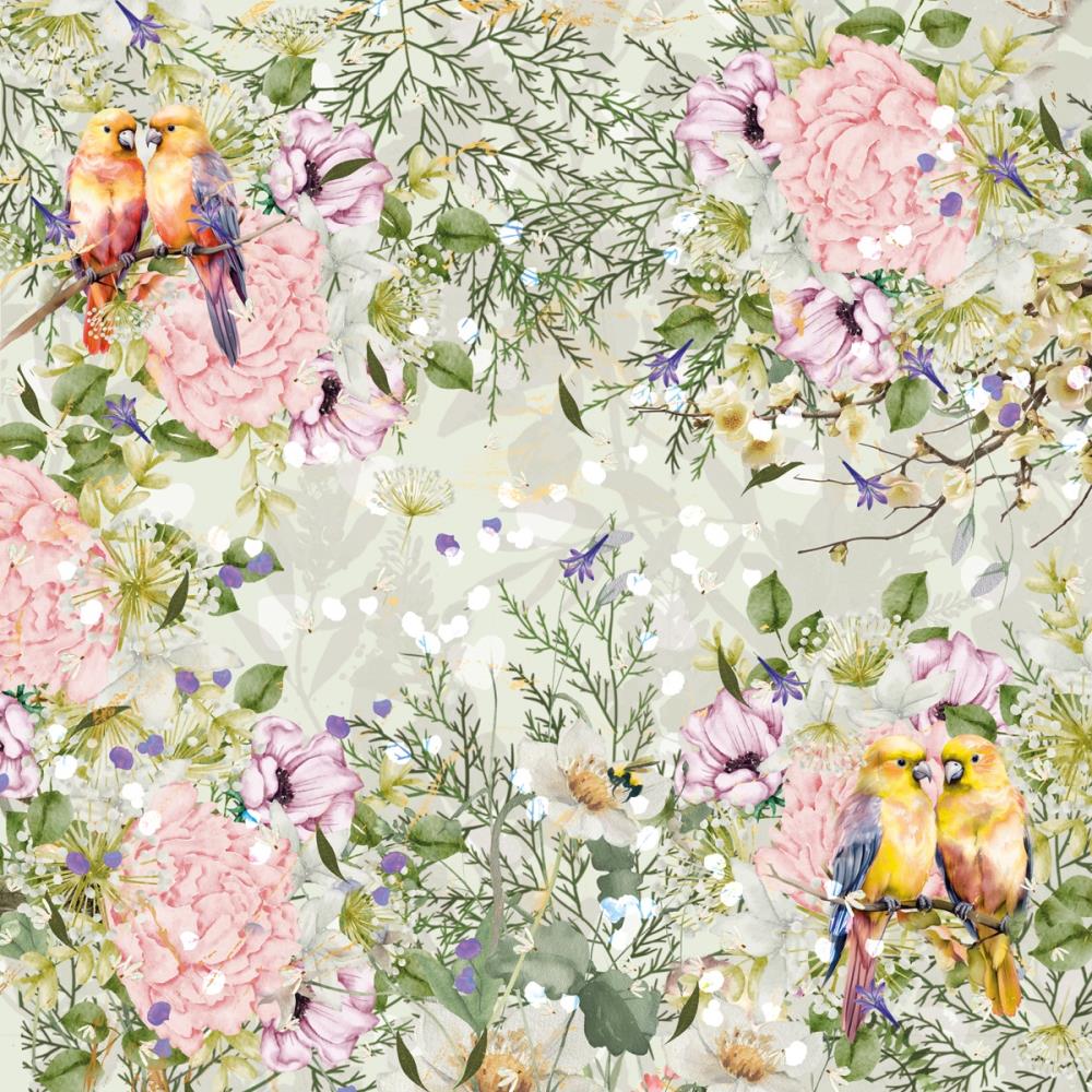 Crafter's Companion Lovebirds 6 x 6 Paper Pad cc-lb-pad6 Garden-inspired Florals