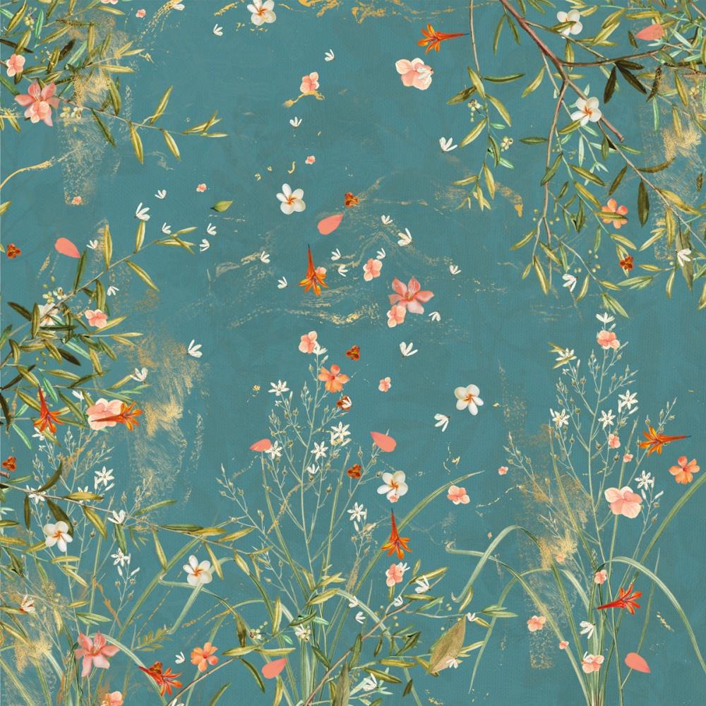 Crafter's Companion Lovebirds 6 x 6 Paper Pad cc-lb-pad6 Romantic Floral Arrangement