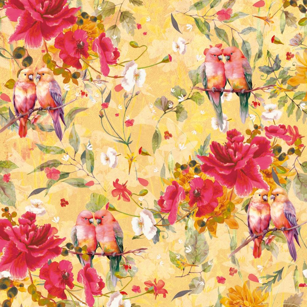Crafter's Companion Lovebirds 6 x 6 Paper Pad cc-lb-pad6 Spring-inspired Floral