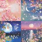 Crafter's Companion Lunar Blooms 12 x 12 Pearl Paper Pad ng-lb-pad12 Sky Watch