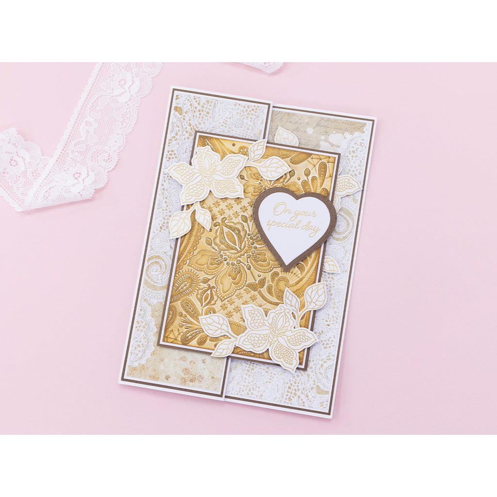 Crafter's Companion Luxurious Lace Die ss-al-3d-ef4-luxlap On Your Special Day Card