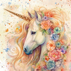 Crafter's Companion Majestic Unicorn 6 x 6 Paper Pad mu-pad6 Unicorn With Floral accents
