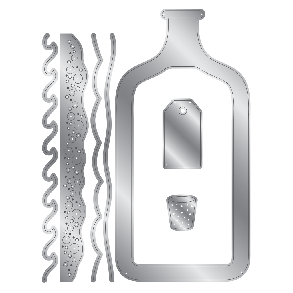 Crafter's Companion Message Bottle Stencil And Dies Set cc-miab-sten-md-mb Product Image
