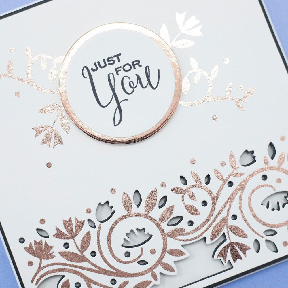 Crafter's Companion Metallic Foil Sheets cc-foils-met Just For You Card