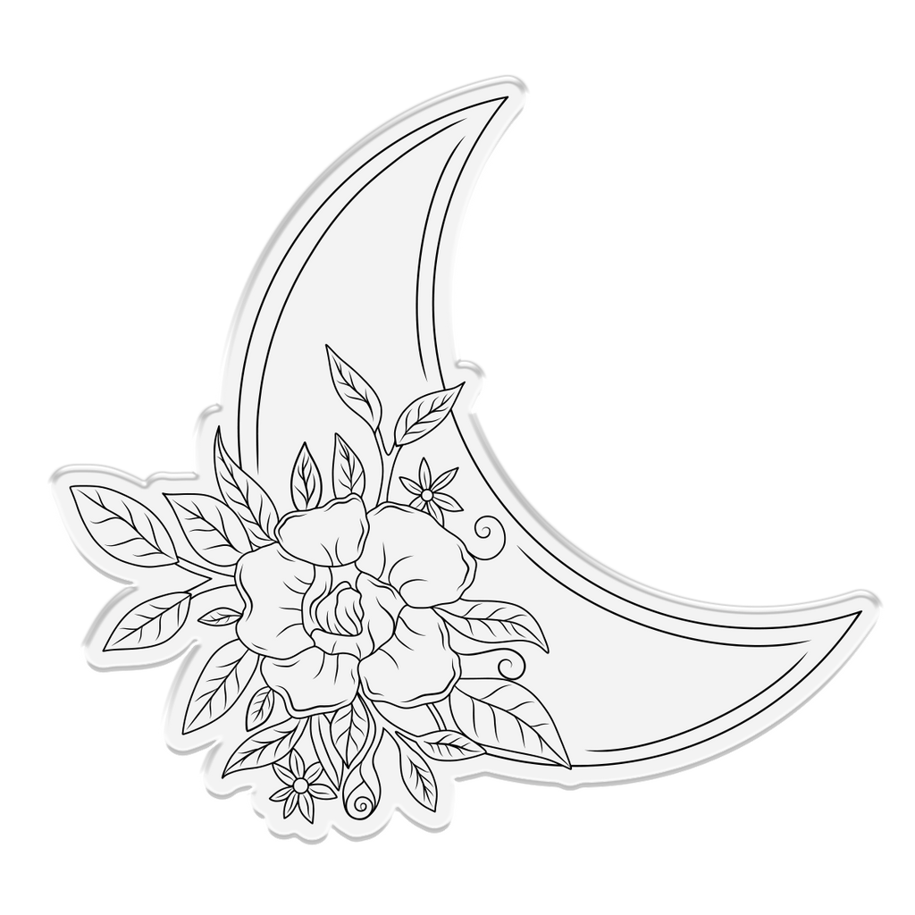 Crafter's Companion Moon Bloom Clear Stamp And Dies ng-lb-std-mblo Night