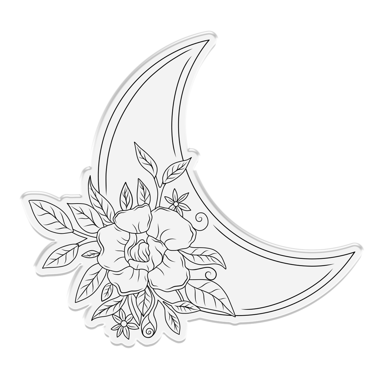Crafter's Companion Moon Bloom Clear Stamp And Dies ng-lb-std-mblo Night