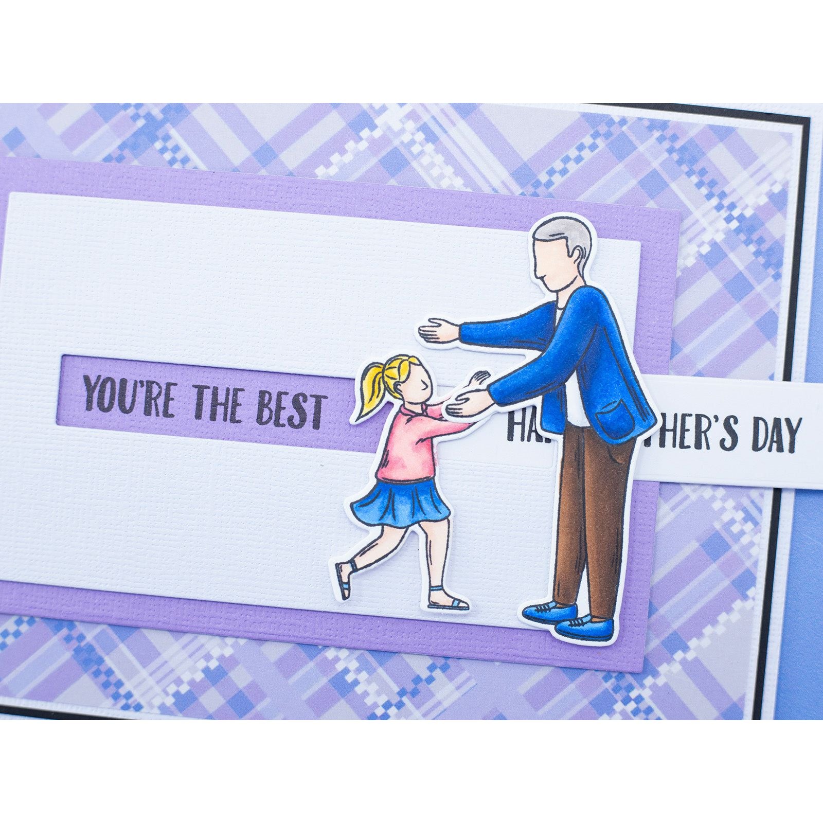 Crafter's Companion Motion Friends Slider Clear Stamps And Metal Dies cc-std-mofr Father's Days Card