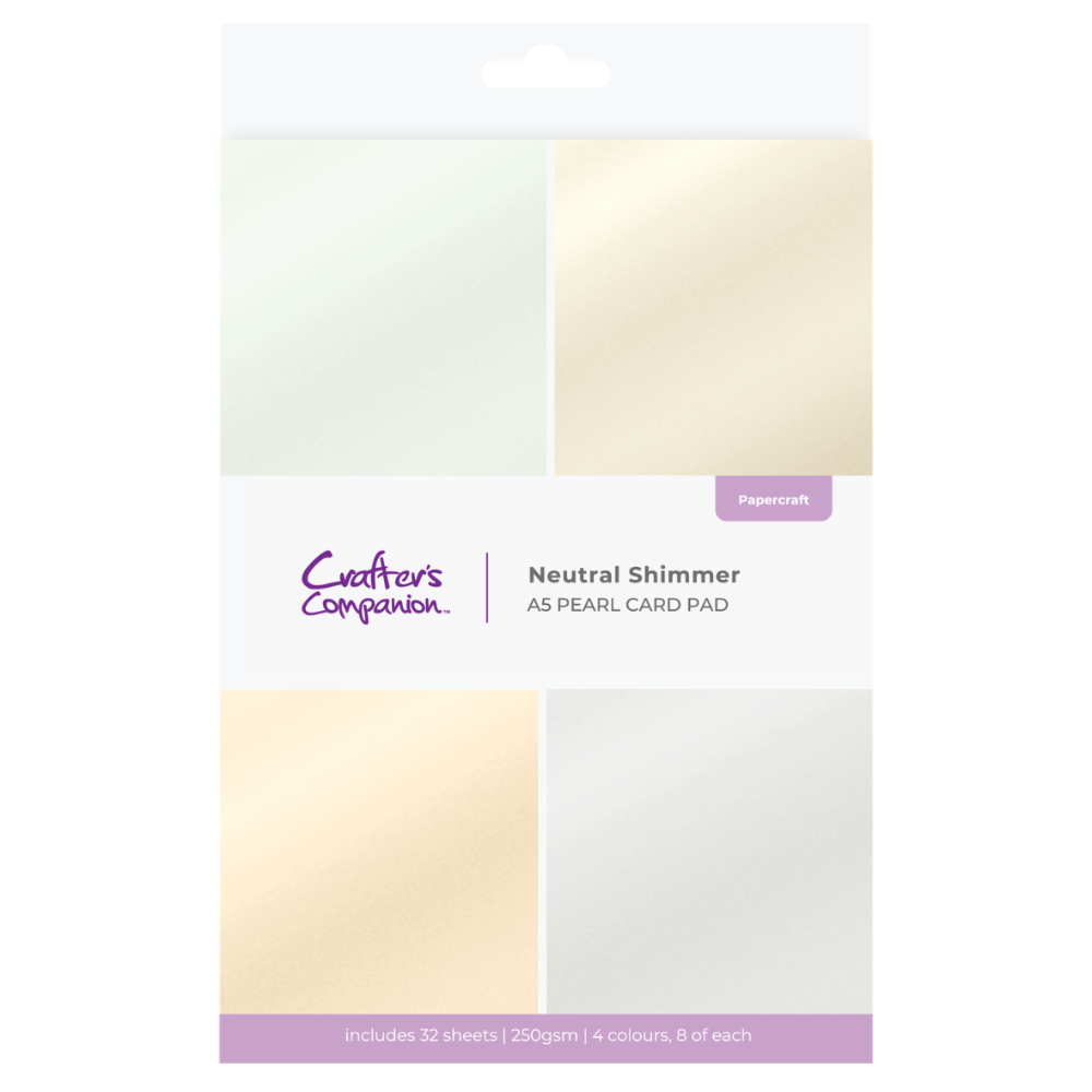 Crafter's Companion Neutral Pearlescent Shimmer A5 Cardstock cc-ppada5-nesh