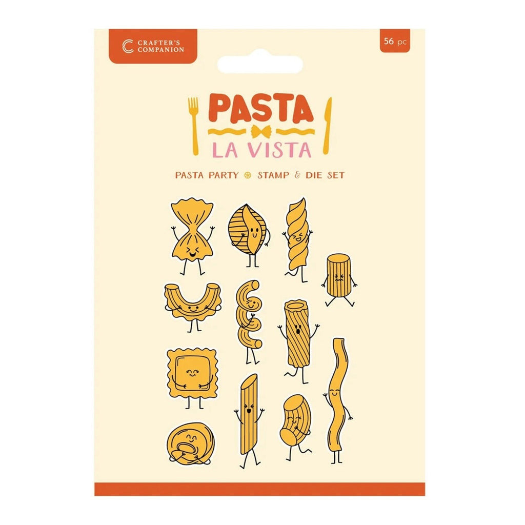 Crafter’s Companion Pasta Party Clear Stamps And Dies cc-plv-std-papa