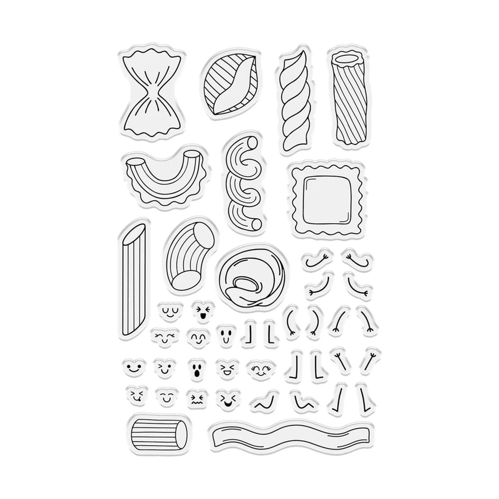 Crafter’s Companion Pasta Party Clear Stamps And Dies cc-plv-std-papa Detailed Image