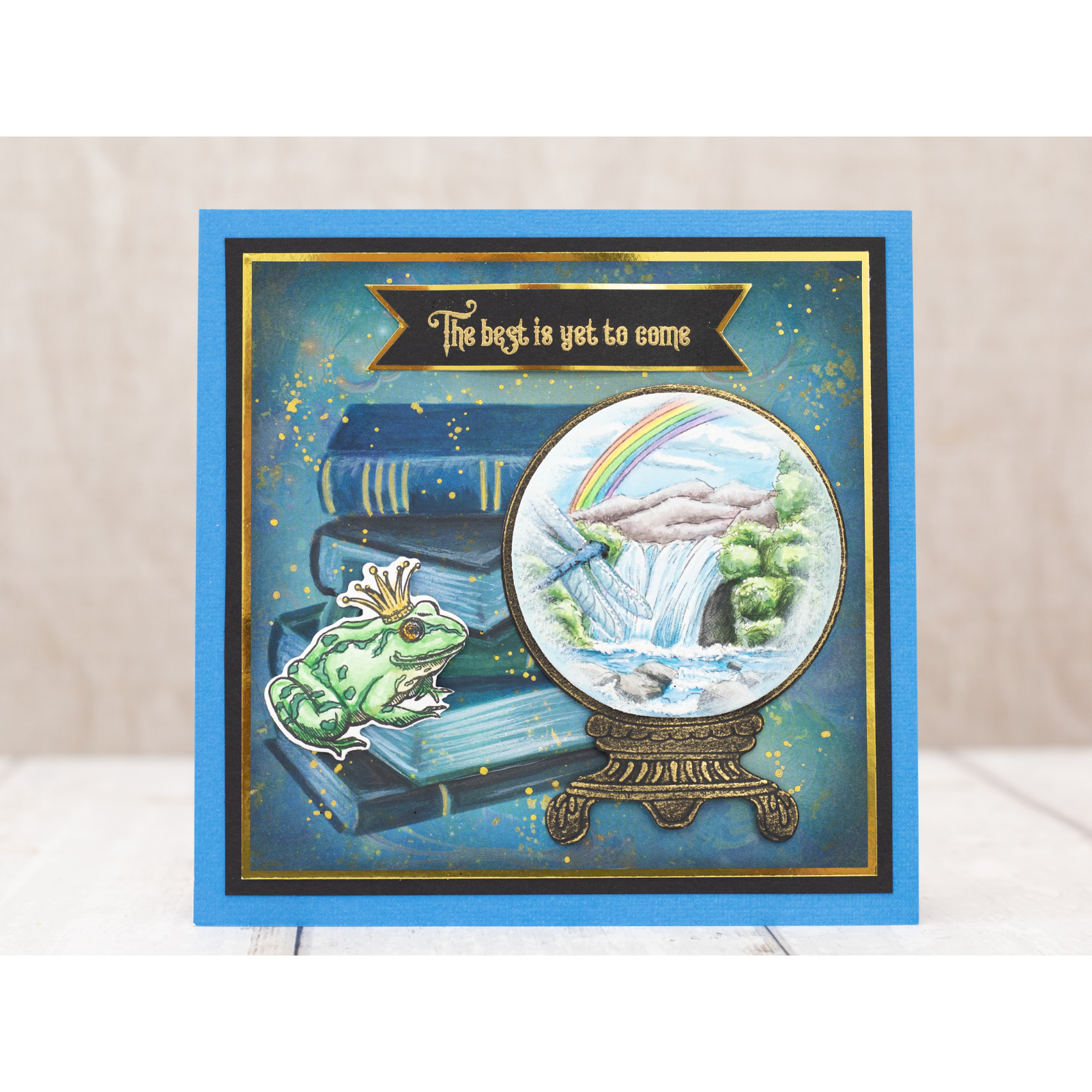 Crafter's Companion Peaceful Visions Clear Stamps sd-cv-stp-pevi Frog Prince Card