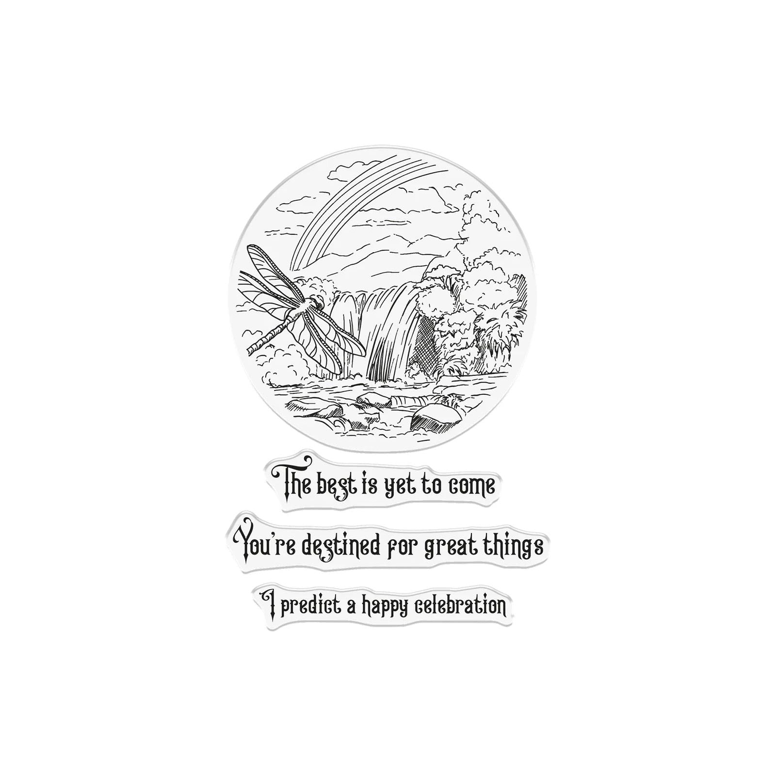 Crafter's Companion Peaceful Visions Clear Stamps sd-cv-stp-pevi Product Image