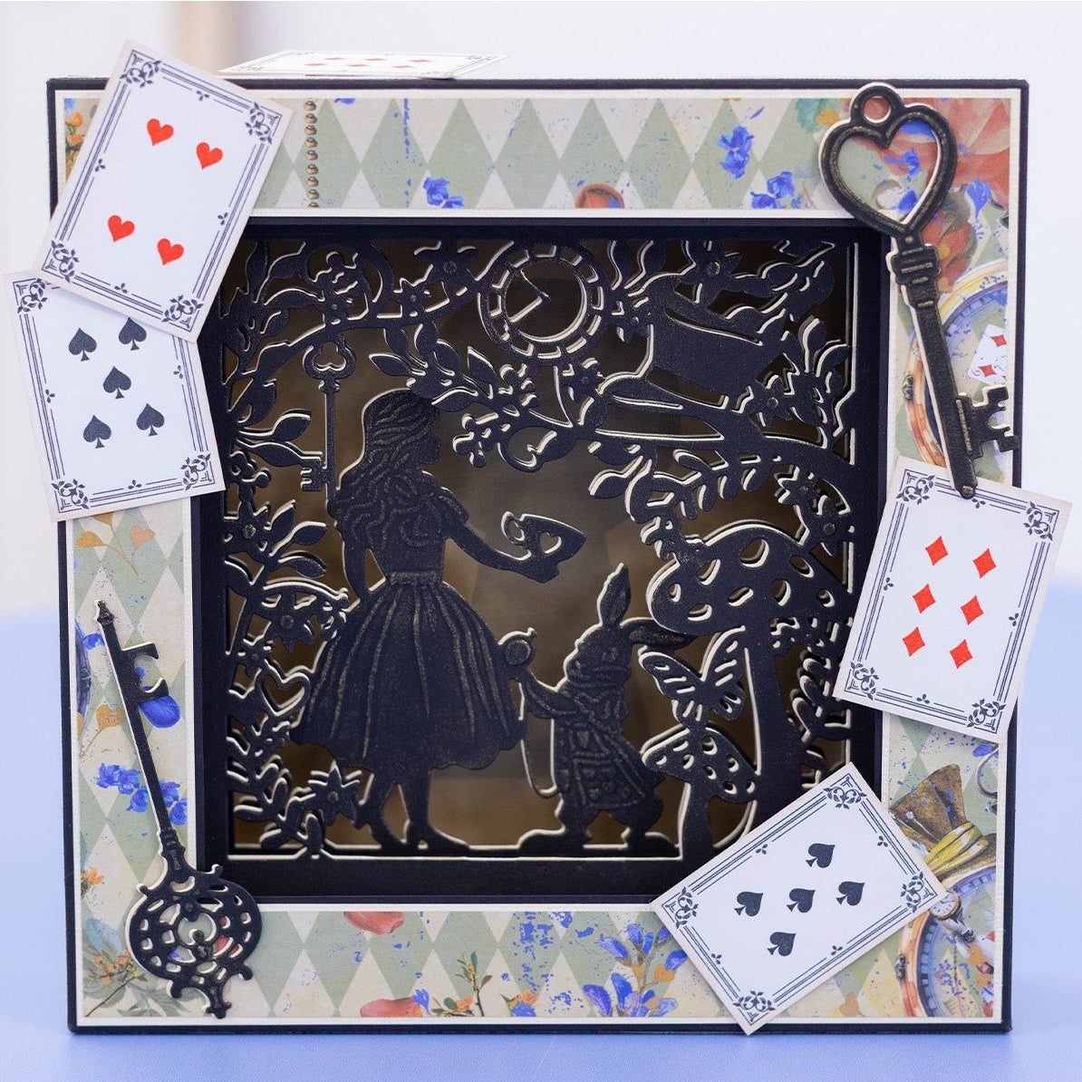 Crafter's Companion Playing Cards Clear Stamps cc-tow-stp-pcar Alice In Wonderland Card