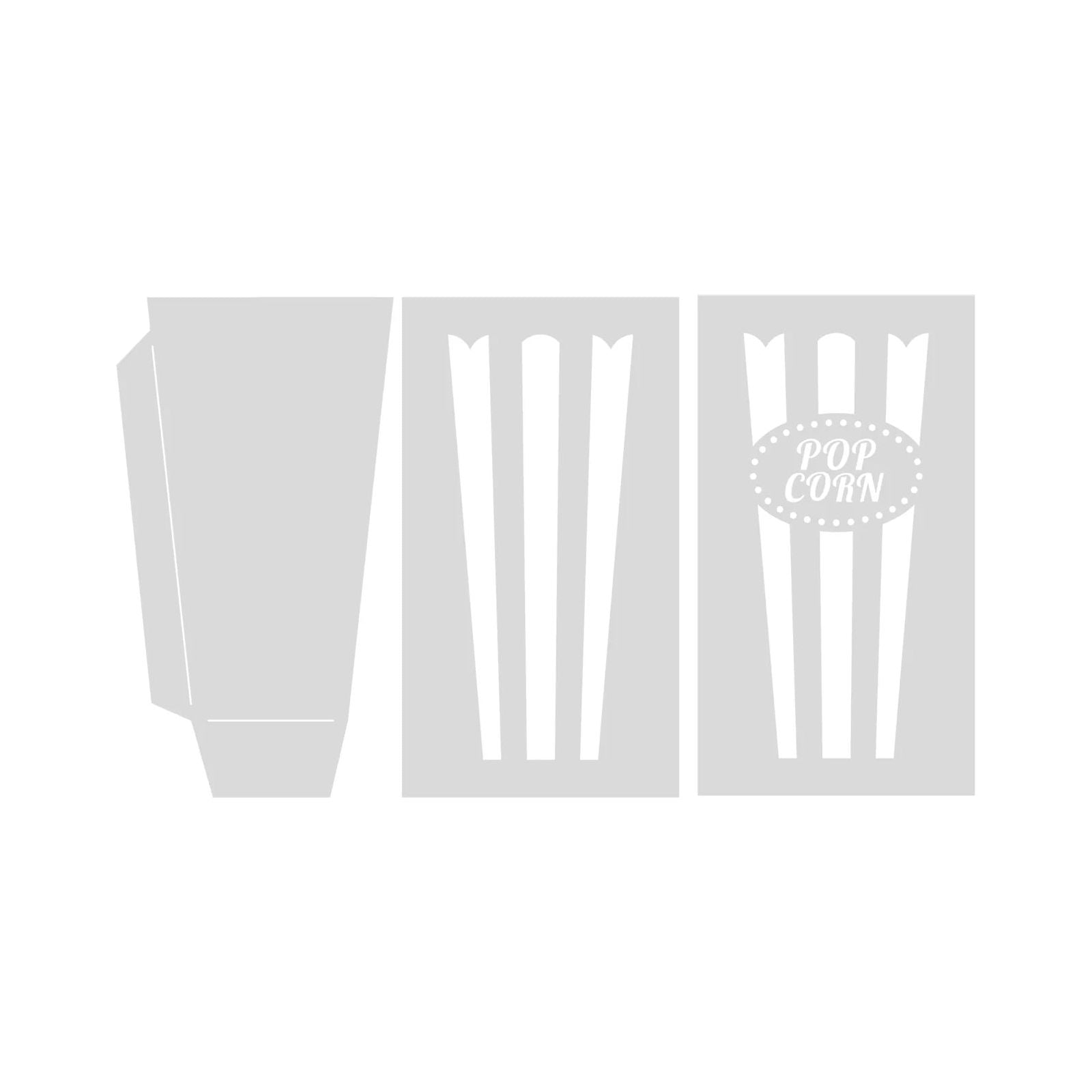 Crafter's Companion Popcorn Treat Box Stencil And Dies vc-sten-pctb Alternate Image