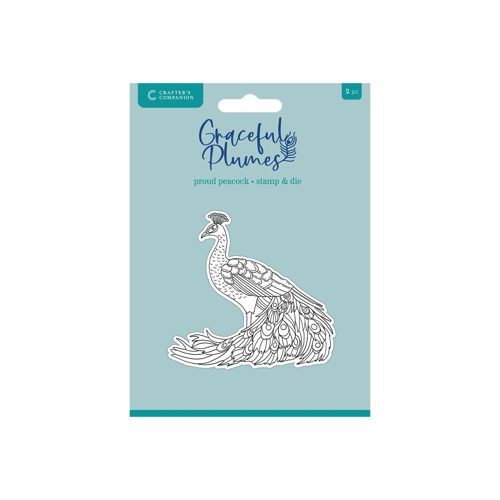 Crafter's Companion Proud Peacock Stamp And Die Set gp-std-prpe