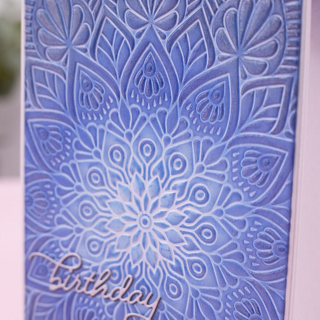 Crafter's Companion Radiant Mandala 3D Embossing Folder cc-3d-ef5-rama Birthday Card