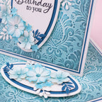 Crafter's Companion Regal Damask 3D Embossing Folder cc-3d-ef5.5-reda Happy Birthday Card