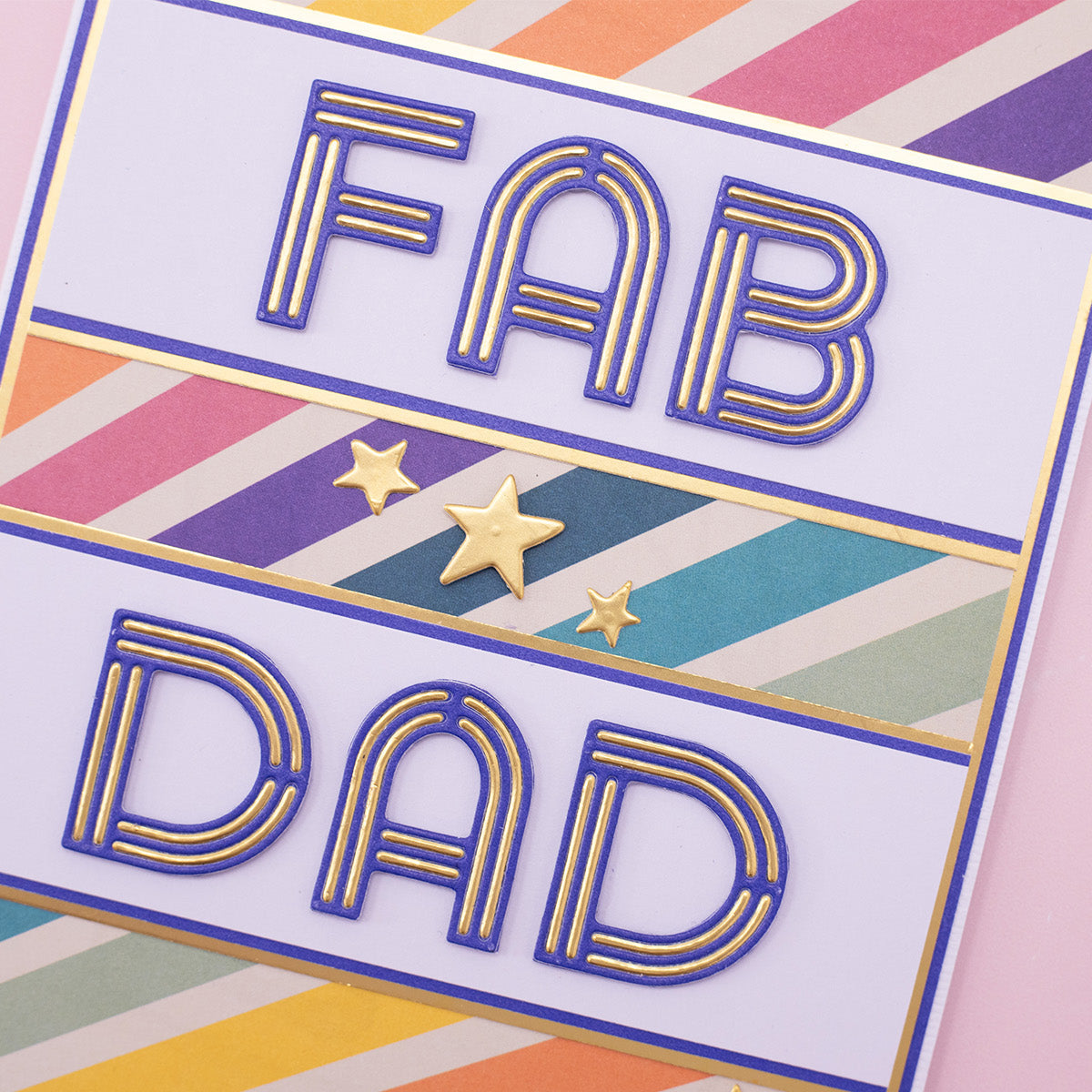 Crafter's Companion Retro Alphabet Dies cc-md-retro-alp Fathers Day Card