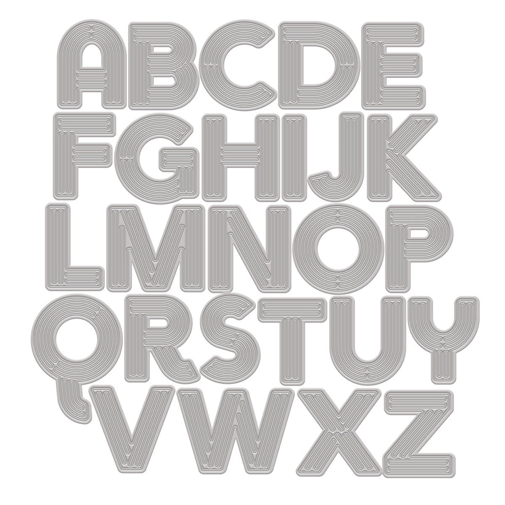 Crafter's Companion Retro Alphabet Dies cc-md-retro-alp Valentine Card Product Image