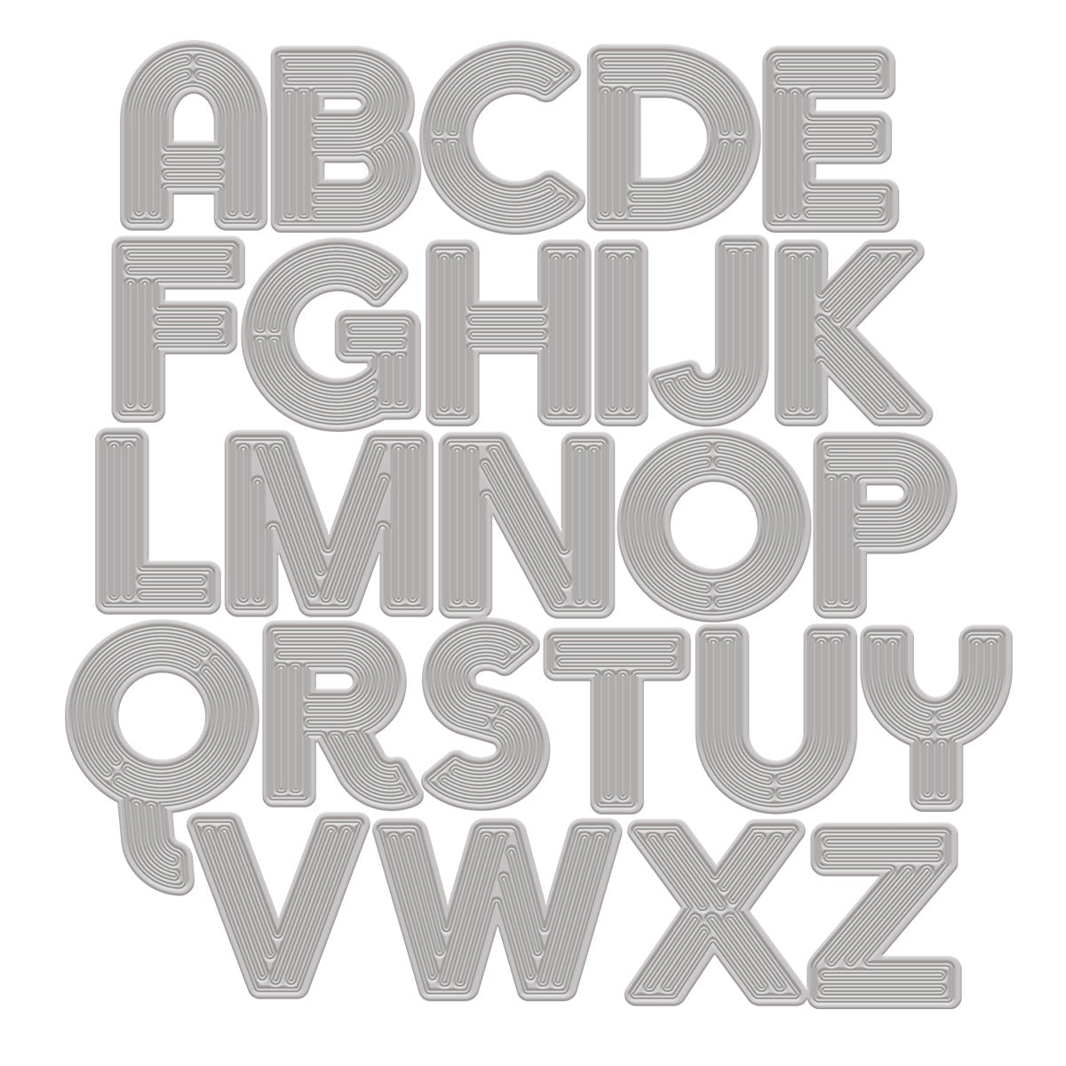 Crafter's Companion Retro Alphabet Dies cc-md-retro-alp Valentine Card Product Image