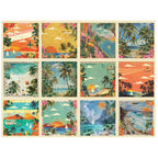 Crafter's Companion Retro Vacay 6 x 6 Paper Pad cc-rv-pad6 Detailed Vacation Swatches