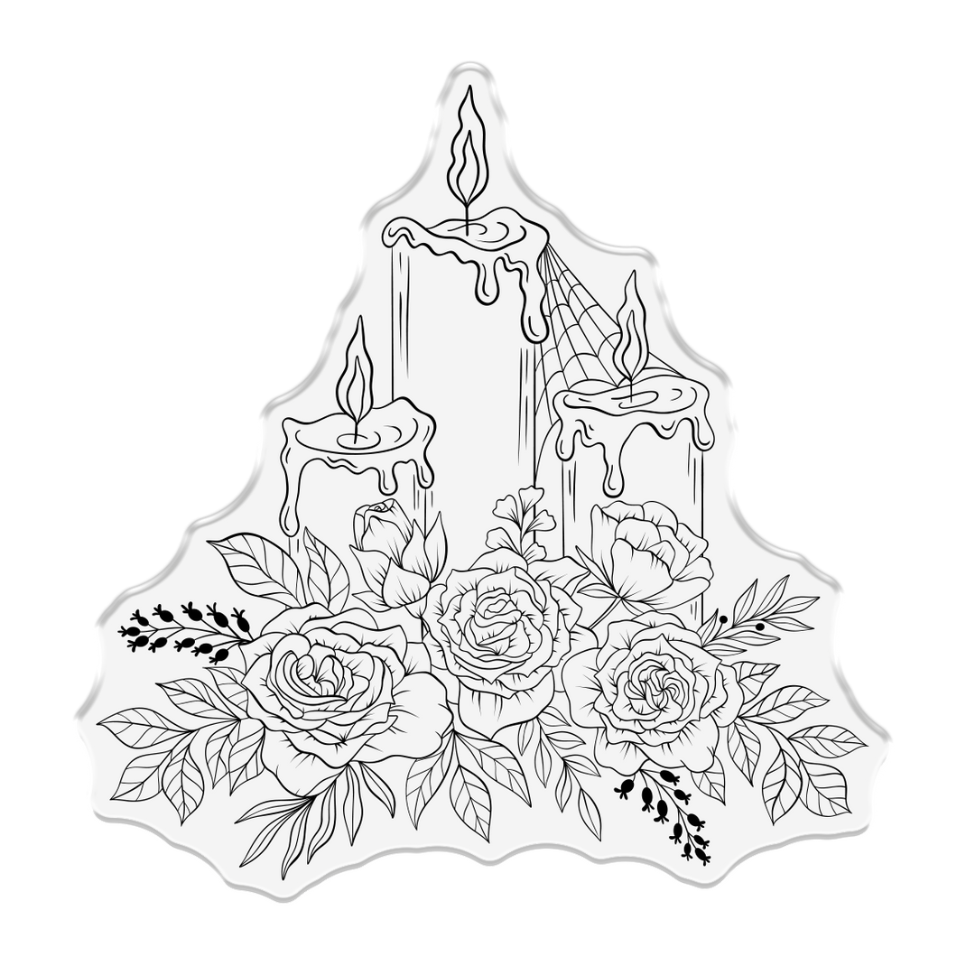 Crafter's Companion Rose Candles Clear Stamp And Die Set ss-tb-std-roca Product Image