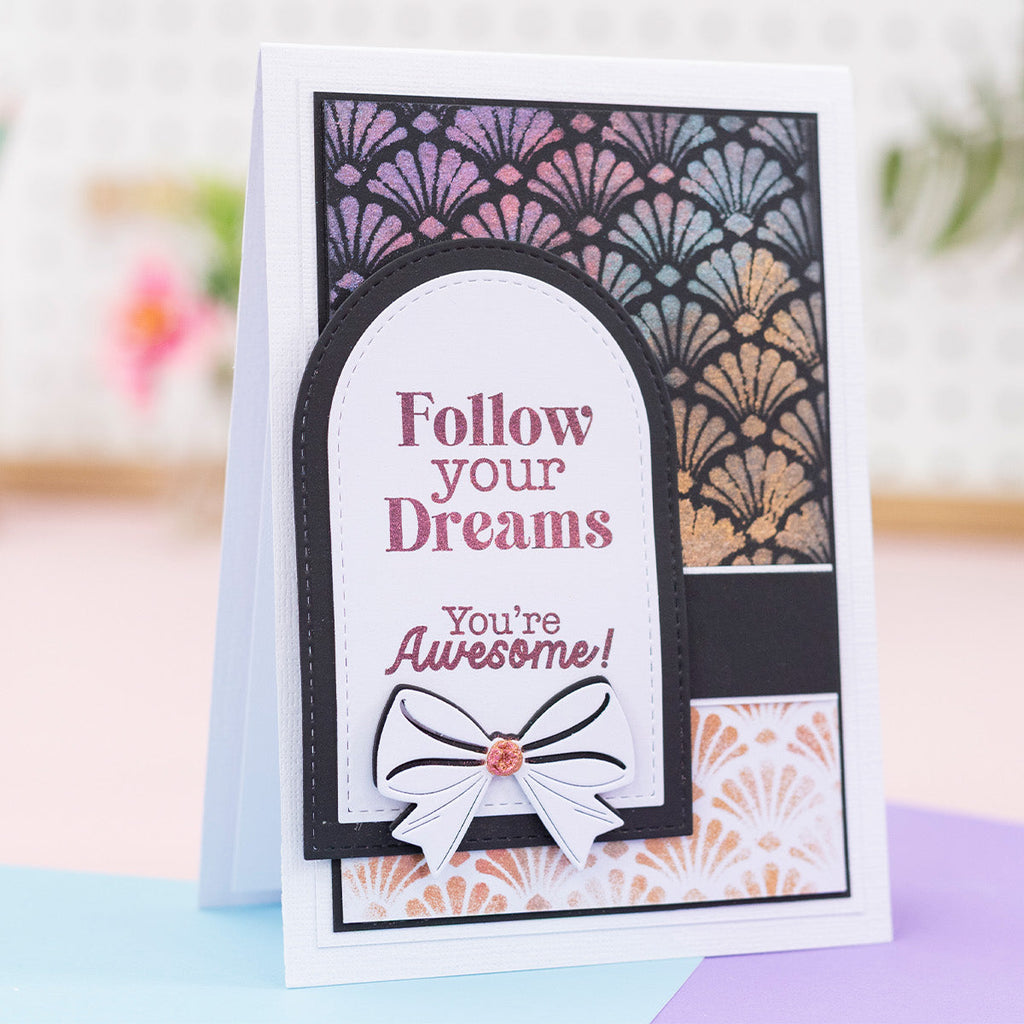 Crafter's Companion Rose Tint Illusion Powders cc-ilp-roti Follow Your Dreams You're Awesome Card