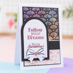 Crafter's Companion Rose Tint Illusion Powders cc-ilp-roti Follow Your Dreams You're Awesome Card